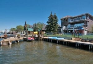 Chestemere Lakefront Homes with dock