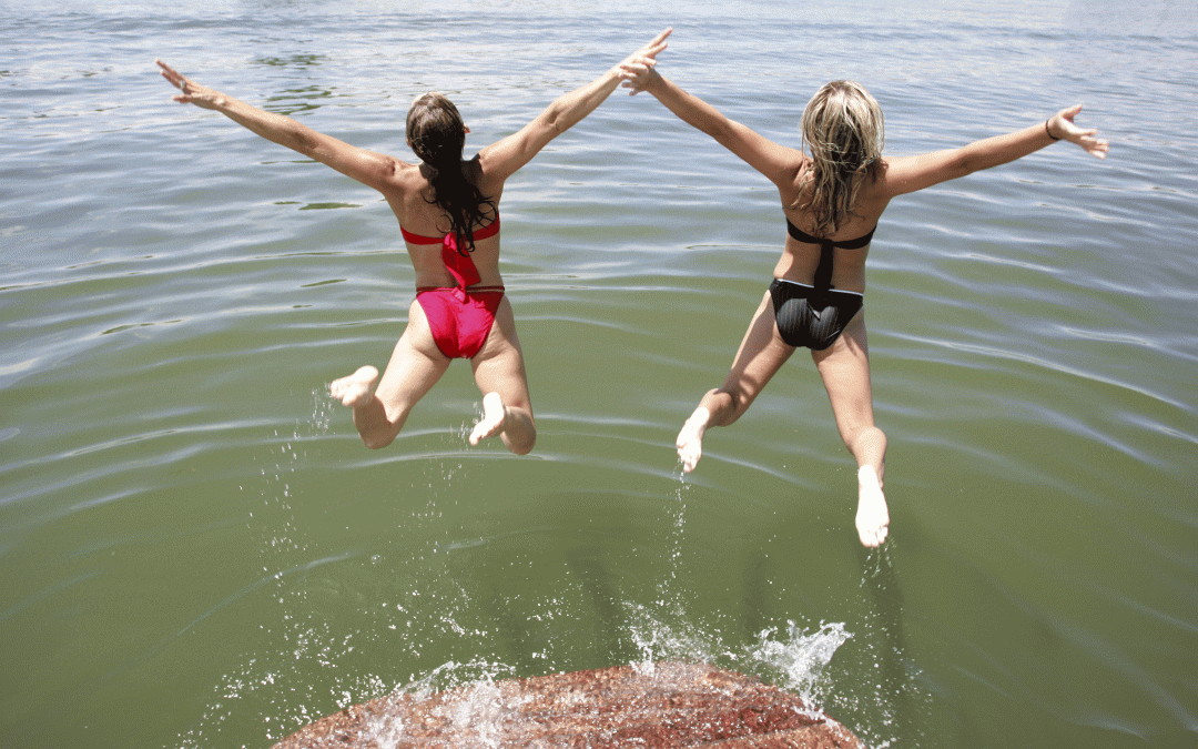 Jump into Arbour Lake