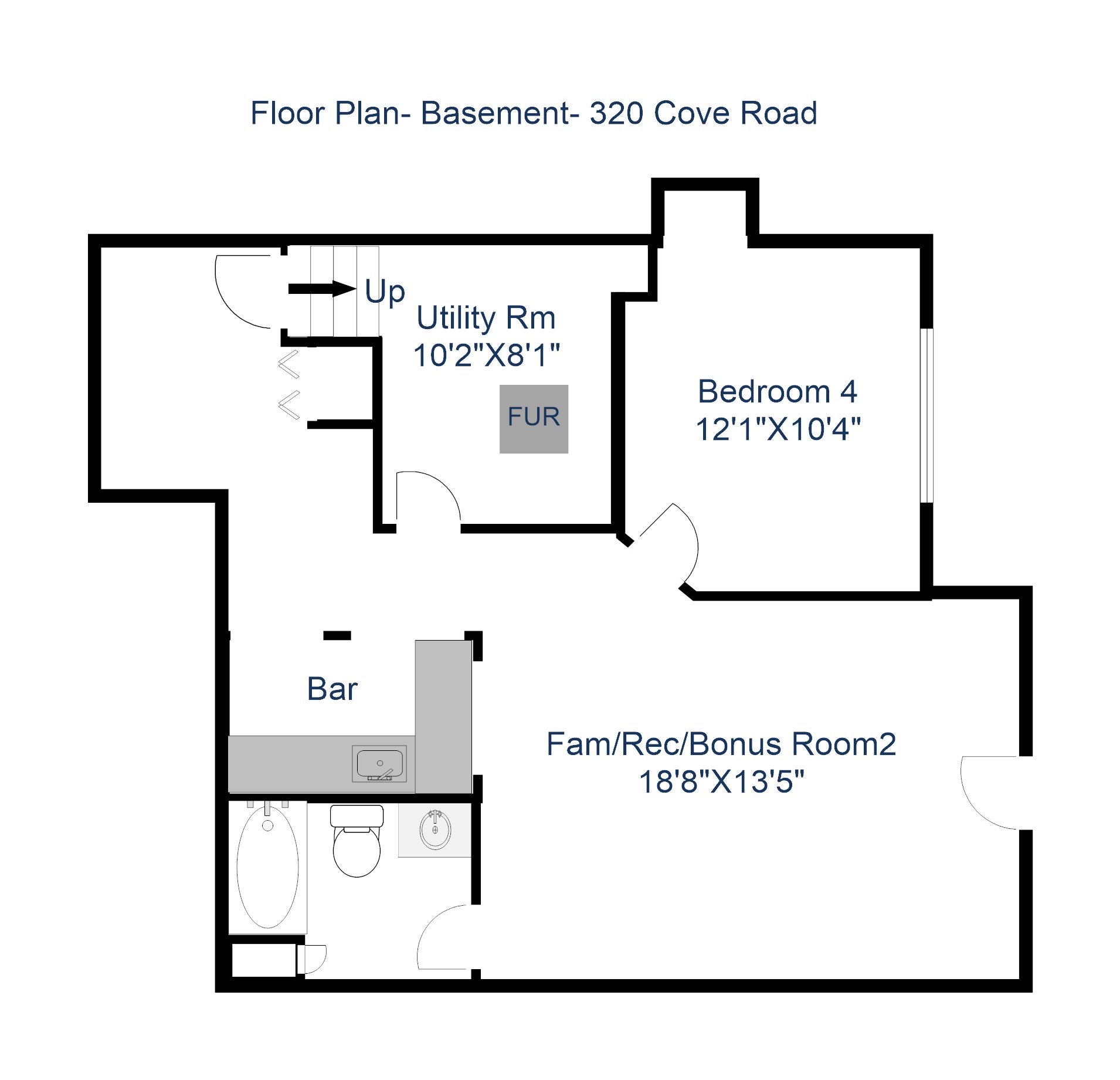320 Cove Road Lower Floor Plan