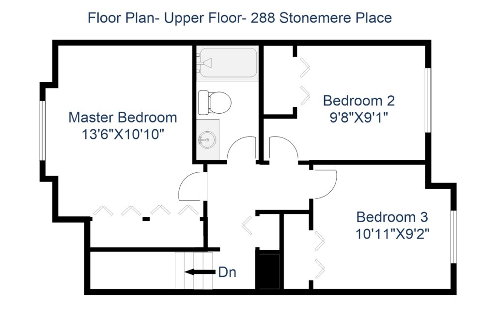 3 bedroom townhouse 2nd floor plan