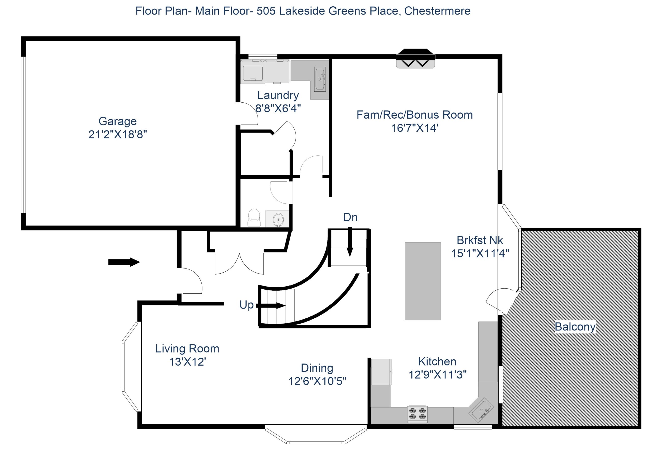 505 Lakeside<br />
Greens Place Floor Plan